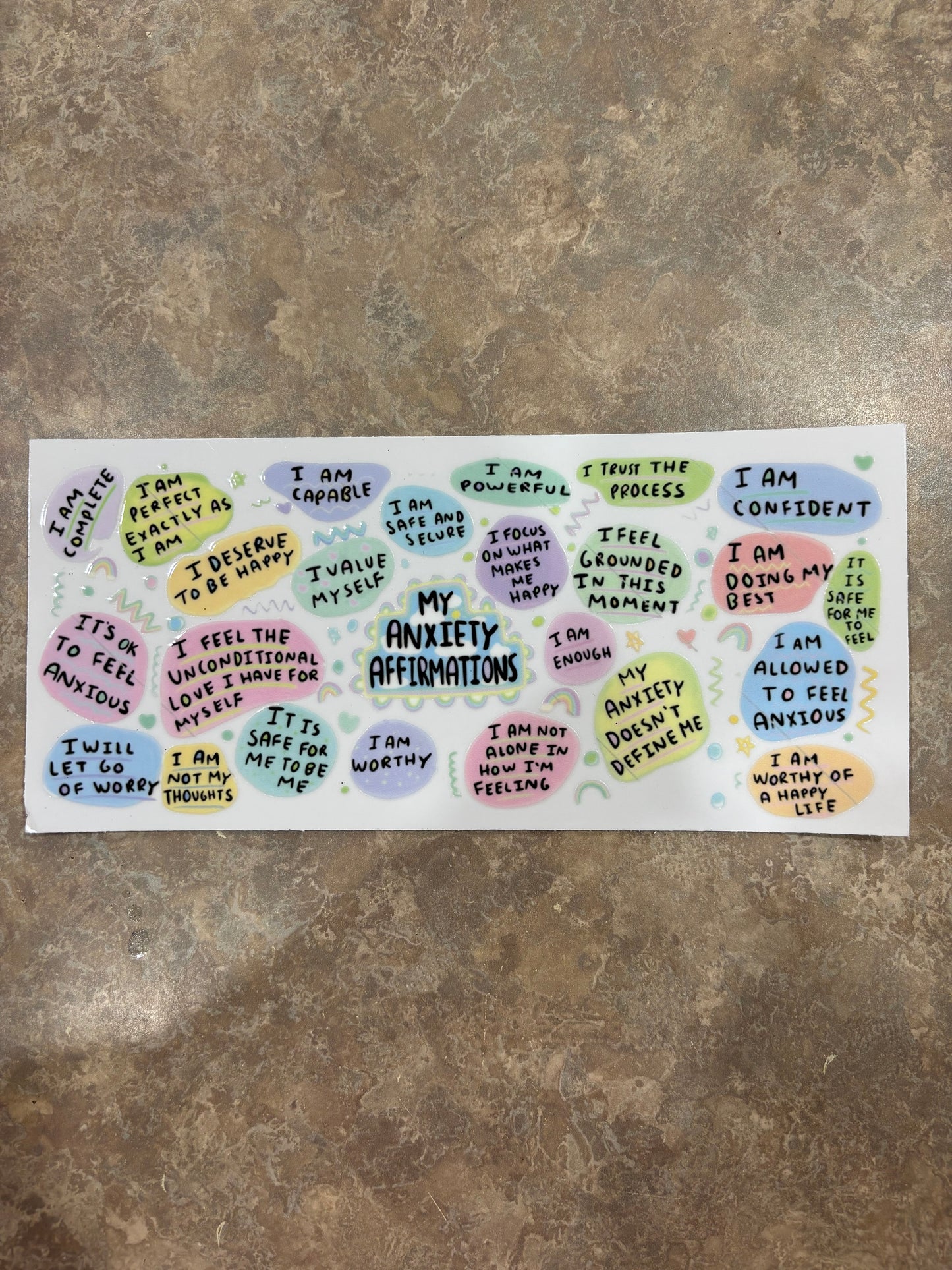 My Anxiety Affirmations Cup Wramp