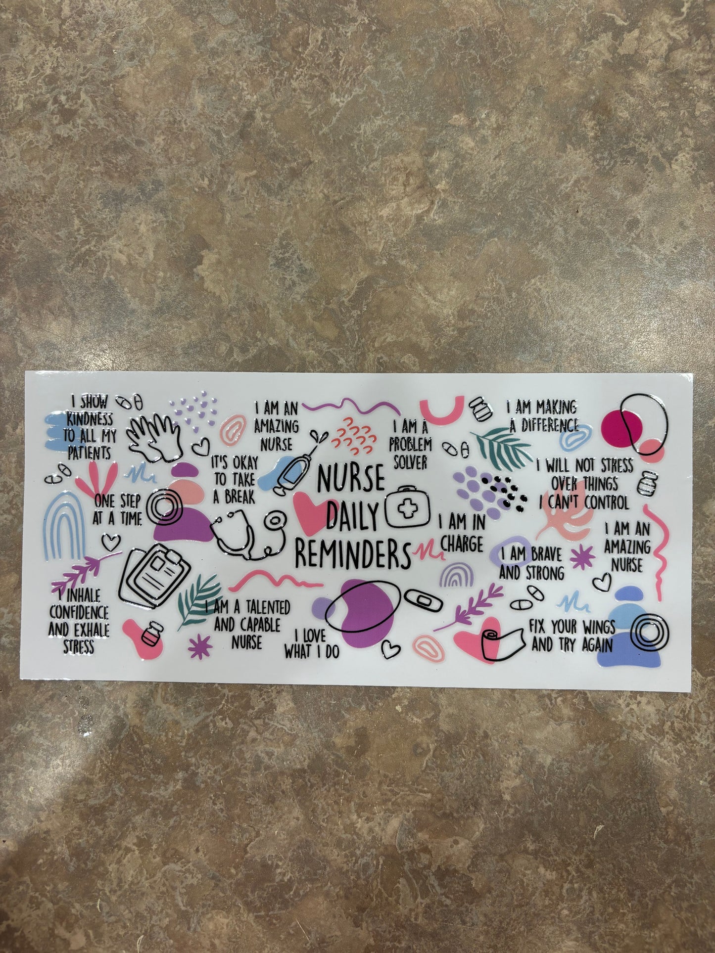 Nurse Daily Reminders Cup Wrap