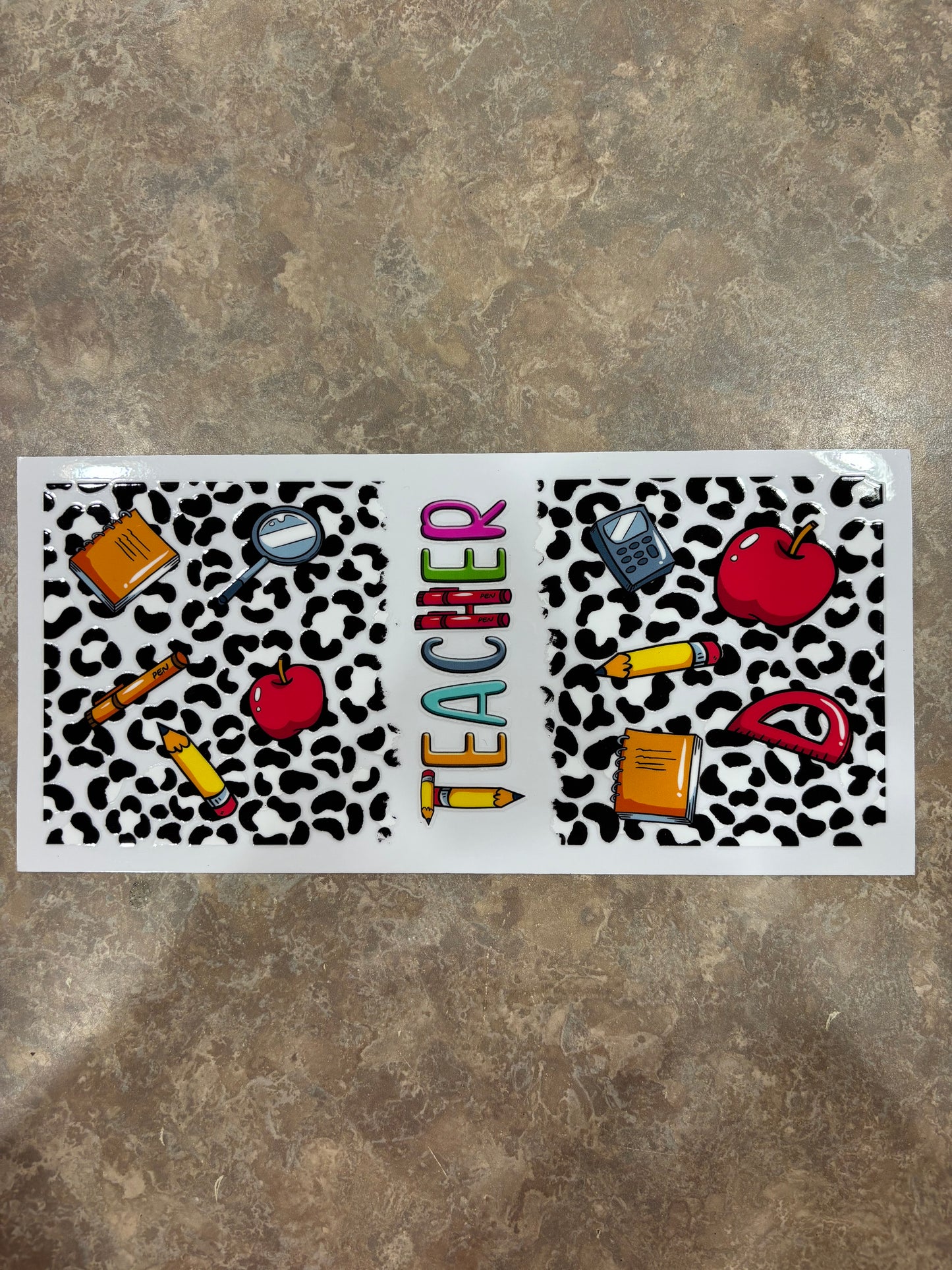 Cheetah Teacher Cup Wrap