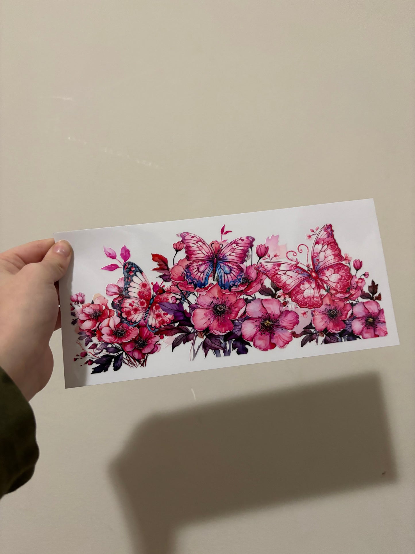 Pink Butterfly Cup Wrap