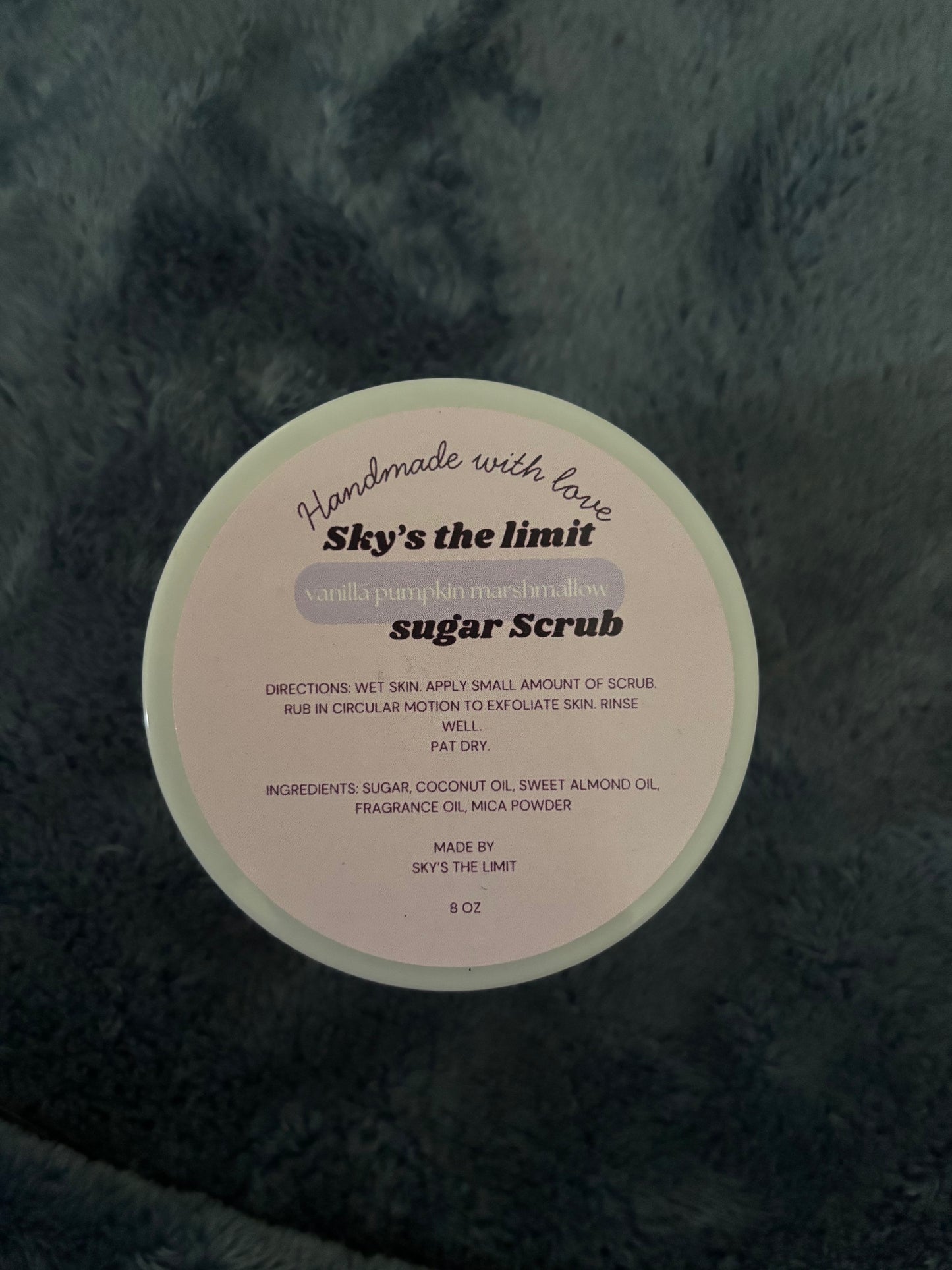 Vanilla pumpkin marshmallow sugar scrub