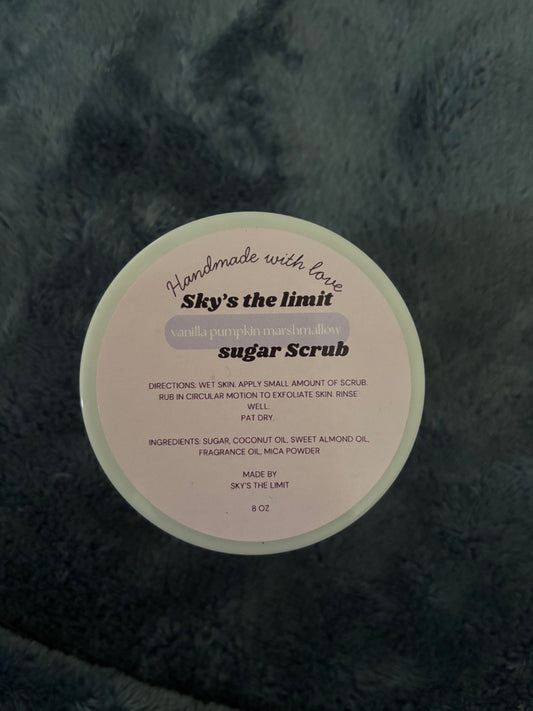 Vanilla pumpkin marshmallow sugar scrub