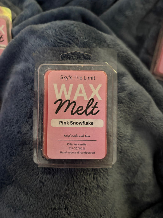 Pink snowflake wax melt
