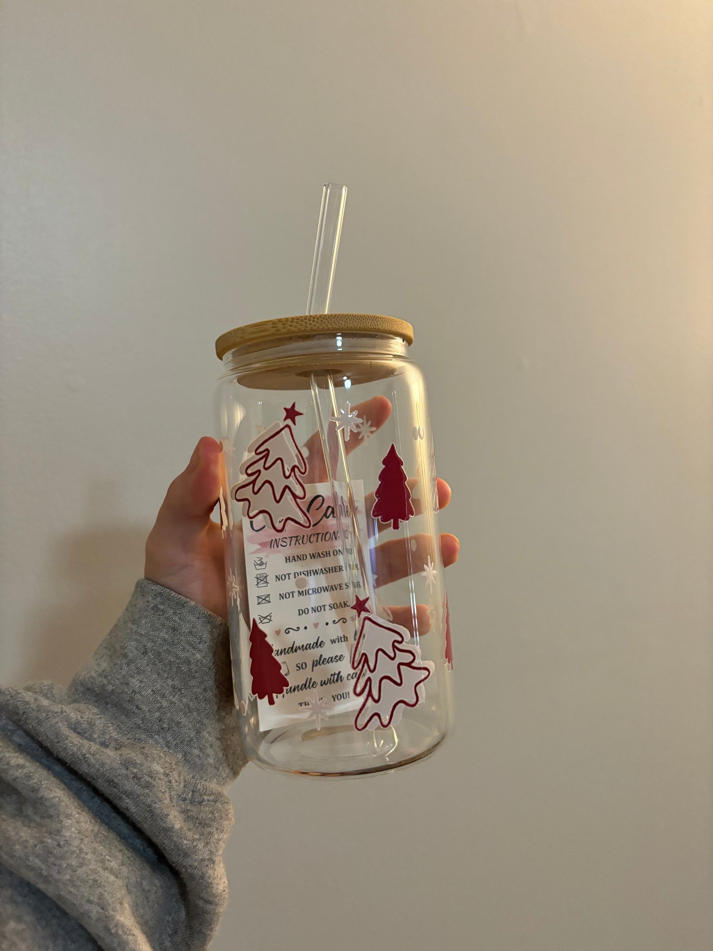 Maroon Christmas Tree Cup