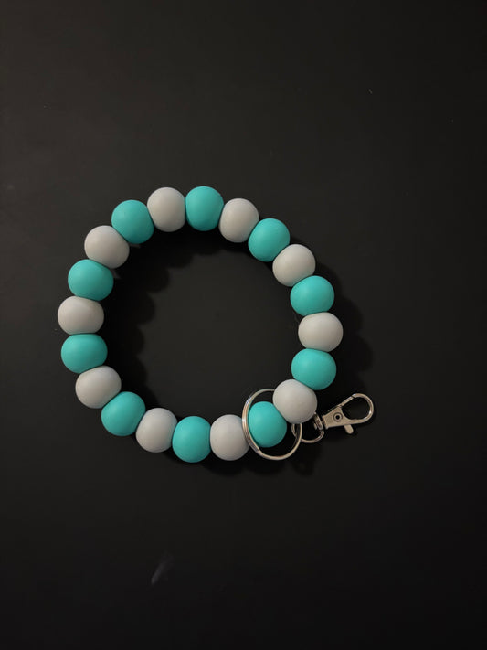 Turquoise and gray