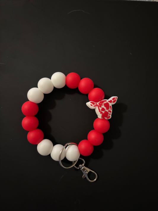 Red cow wristlet