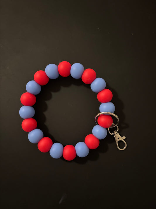 Red and blue wristlet