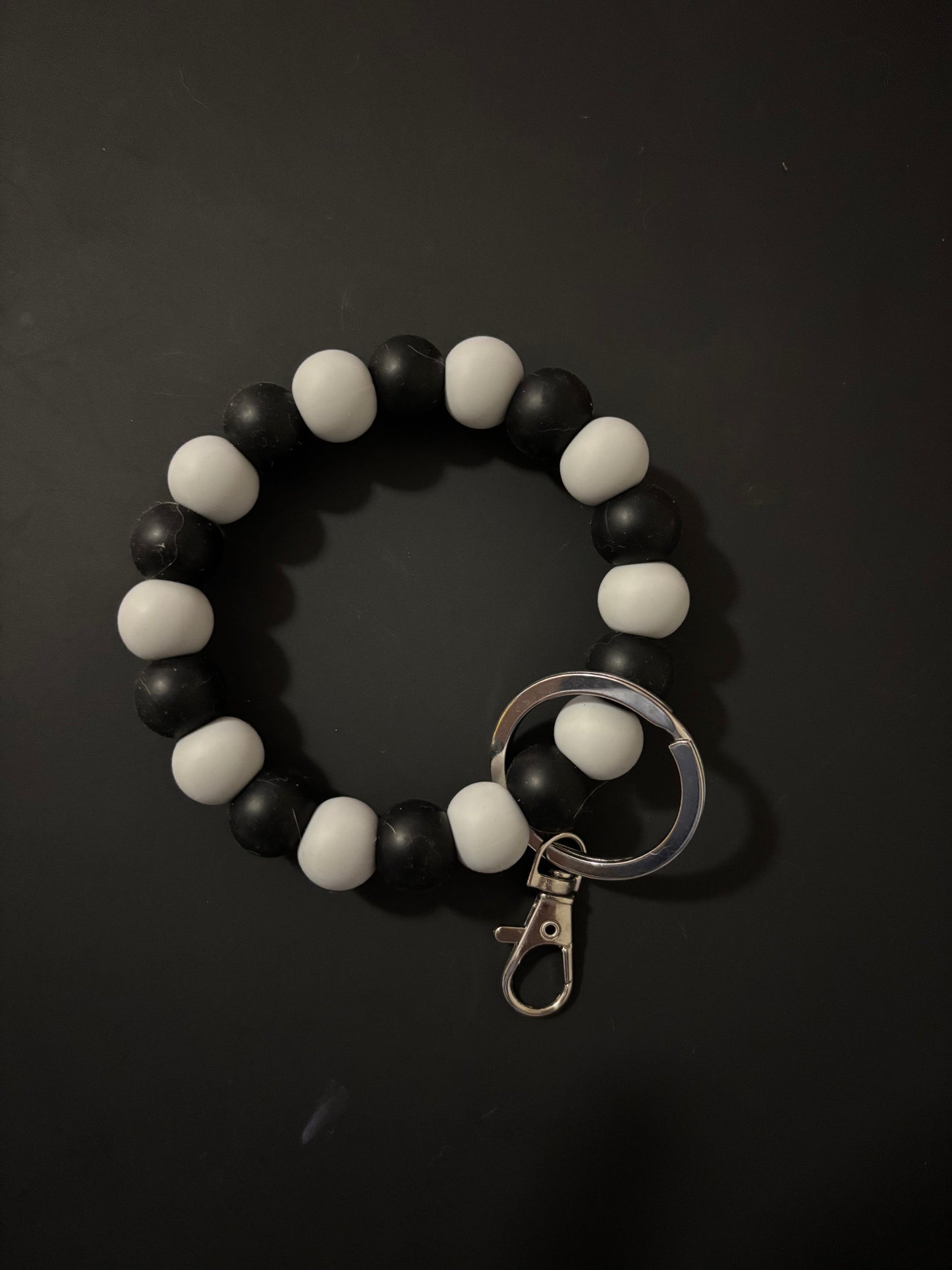 Black and white wristlet
